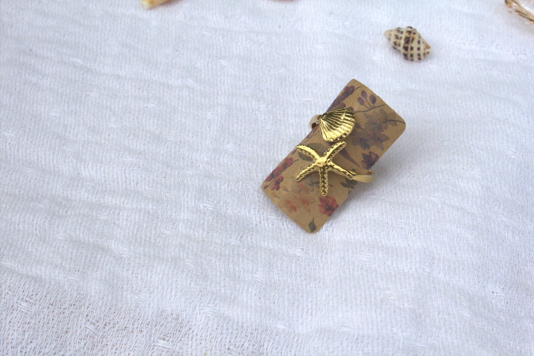 Bague Coquillage & Étoile de Mer