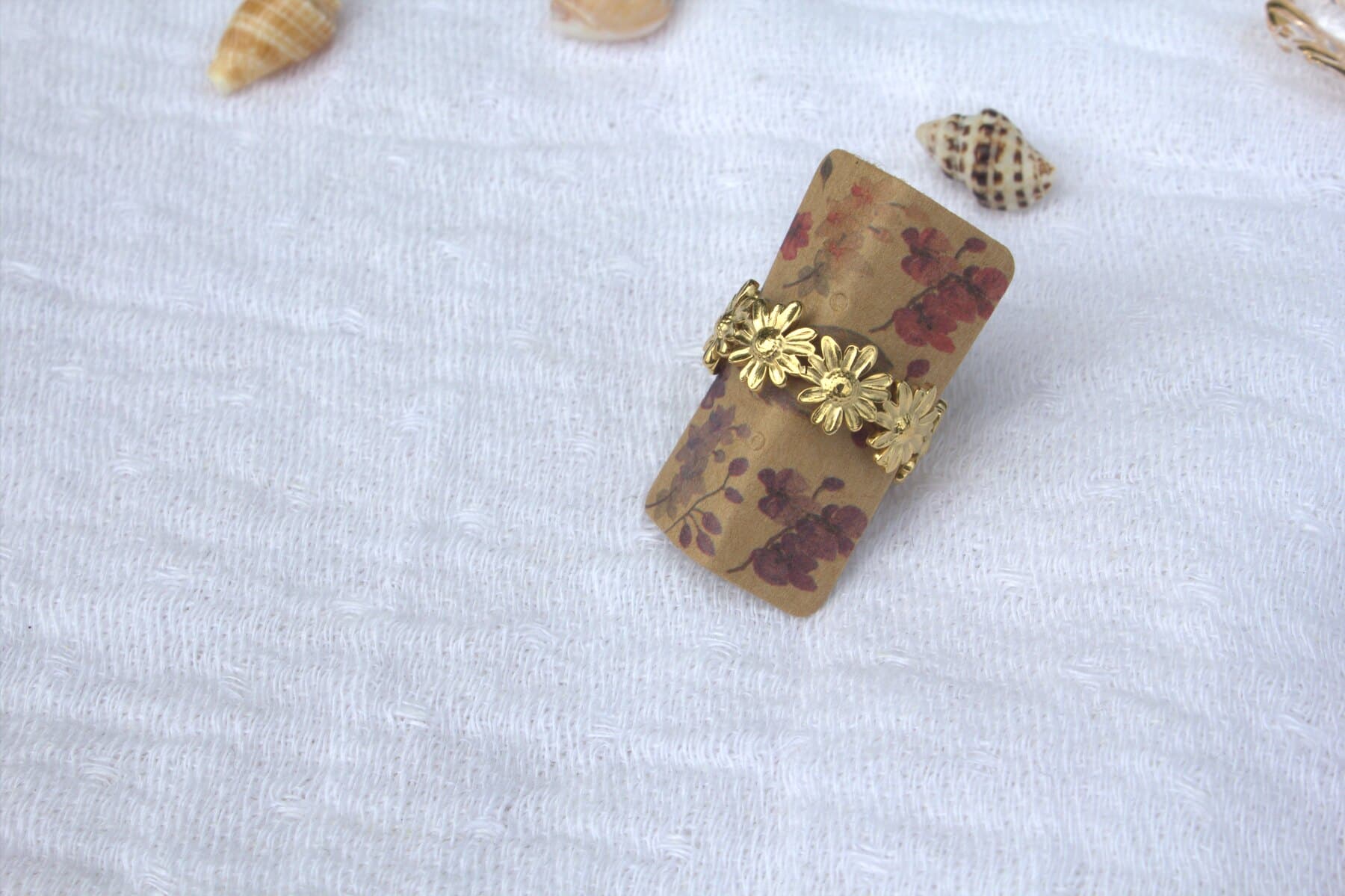 Bague Fleurs Dorées